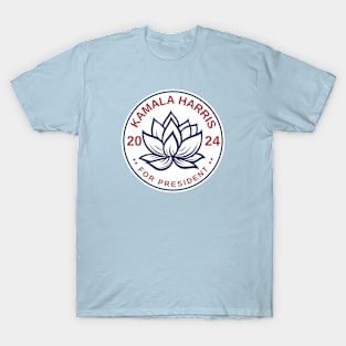 Lotus Flower Kamala Harris for President 2024 T-Shirt